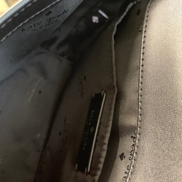Kate Spade Black Pebbled Leather Flap Crossbody Small - Picture 8 of 11